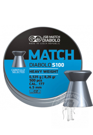 Strelivo Diabolo JSB Match S100 500ks 4,50mm