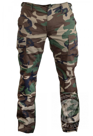 Nohavice US BDU FELDHOSE R/S ′SLIM FIT′ WOODLAND