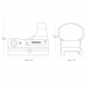 Kolimátor HAWKE Reflex Sight „Wide View“ Circle Dot 2MOA – Digital Control (Weaver Mount)